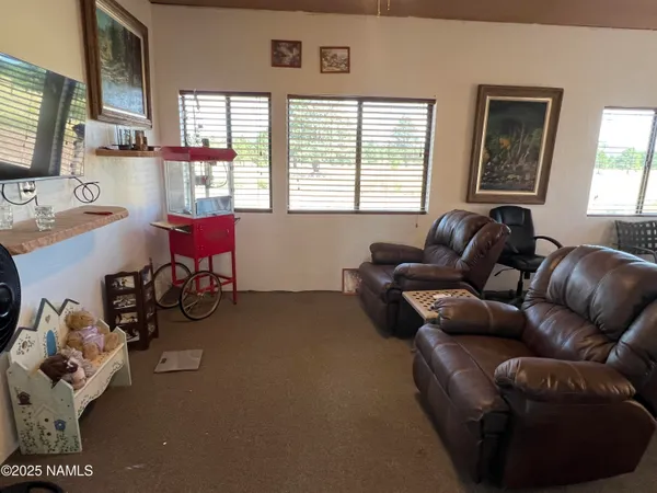 a blue house with outdoor space