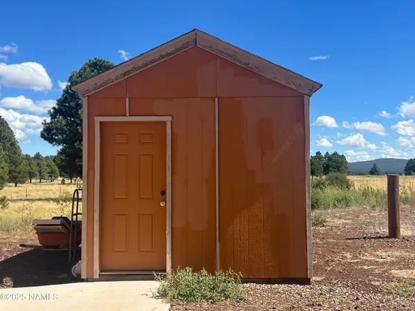 a view of a lake with a mountain in the background