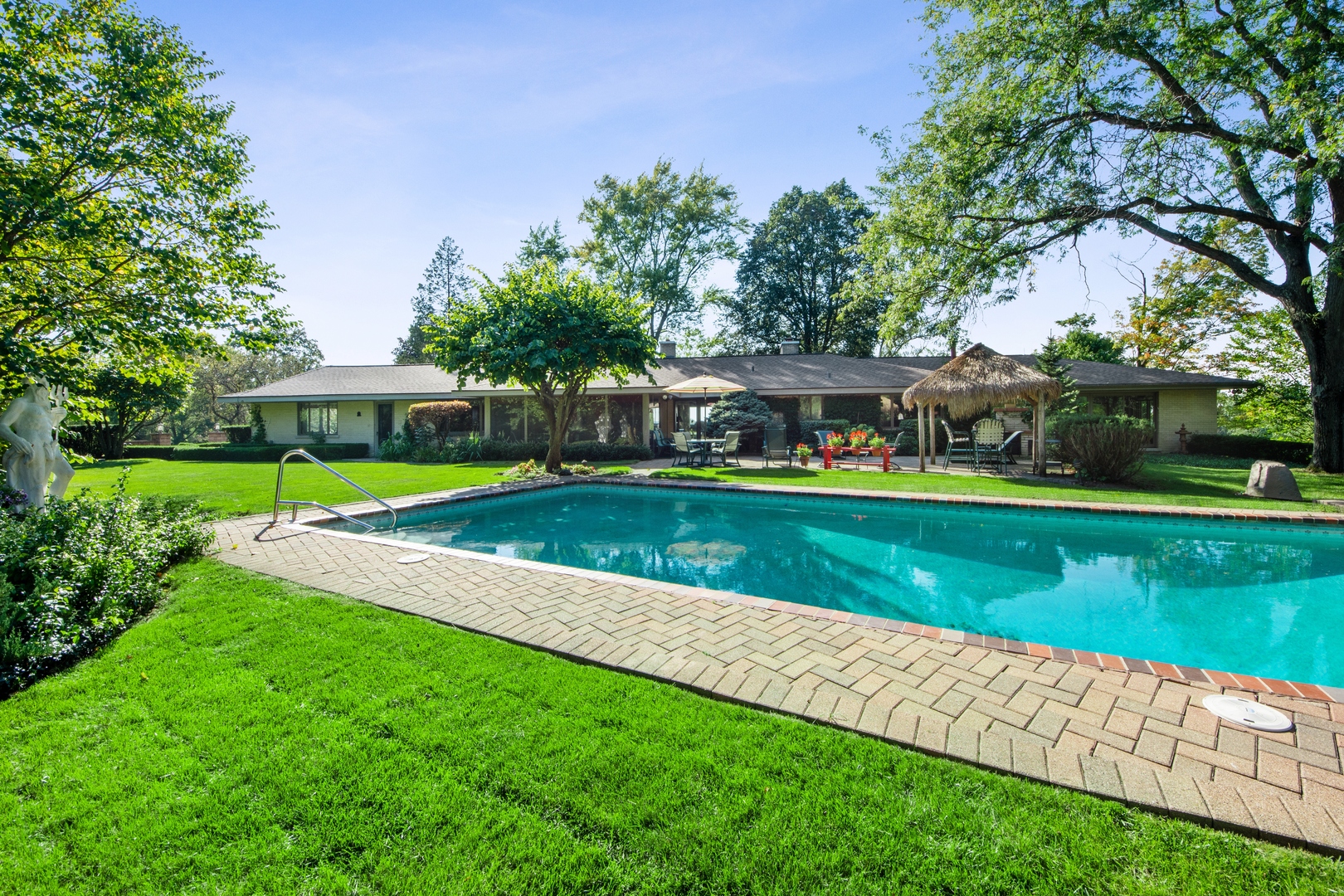 126 Brinker Road Barrington Hills, IL 60010 - Photo 29 of 31 a view of swimming pool with outdoor space and green space