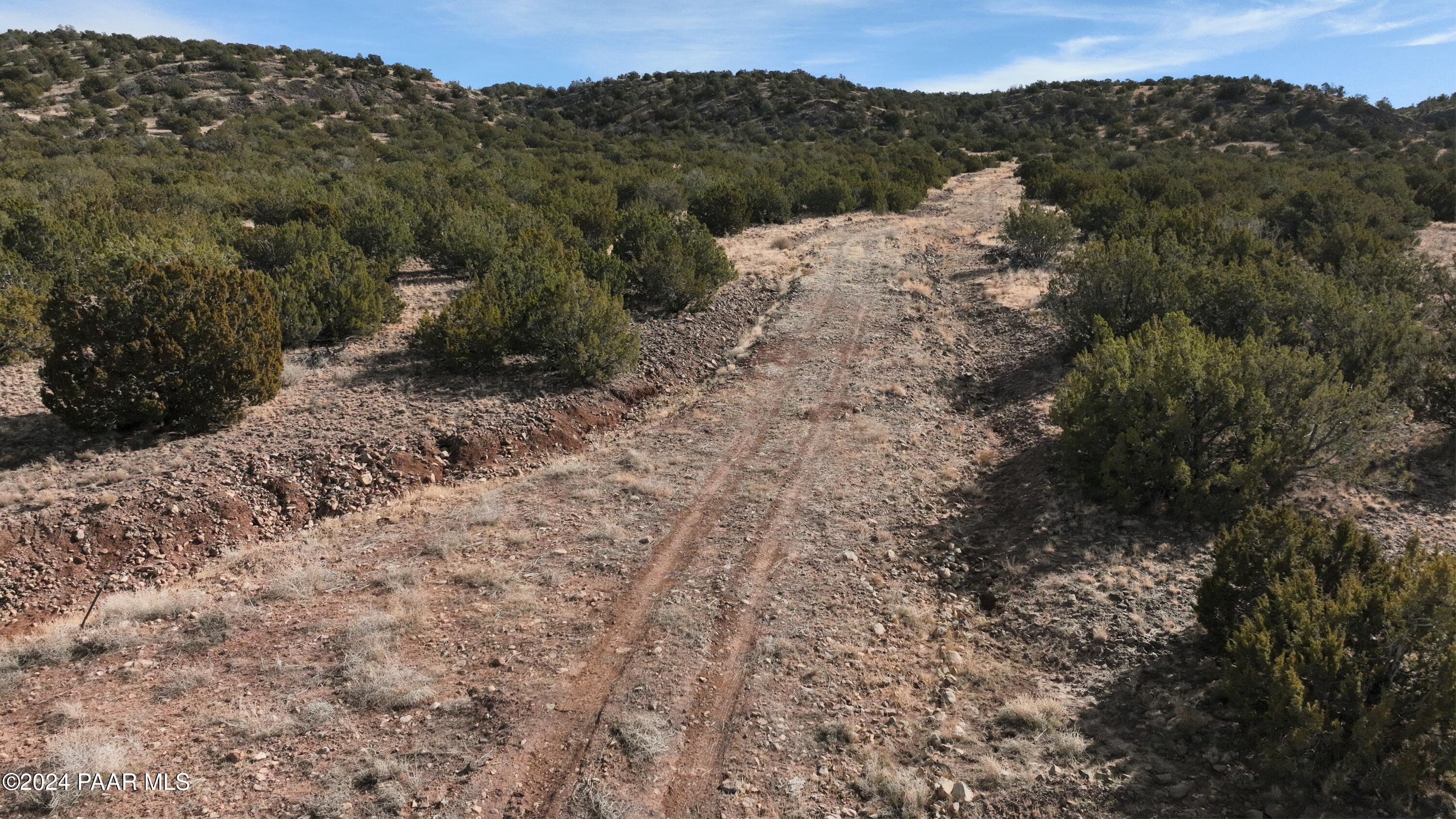 11646 Howard Mesa Loop Williams, AZ 86046 - Photo 3 of 27 a view of a dry yard with mountains in the background