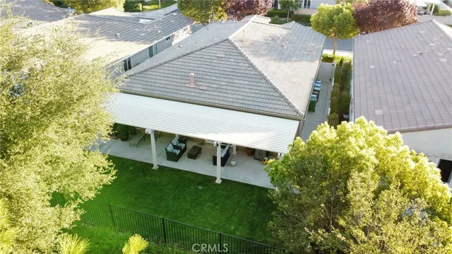 a view of a terrace with sitting area