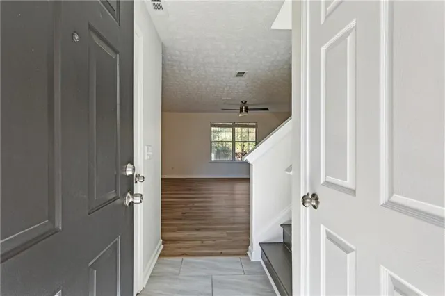 a view of a hallway with a hallway