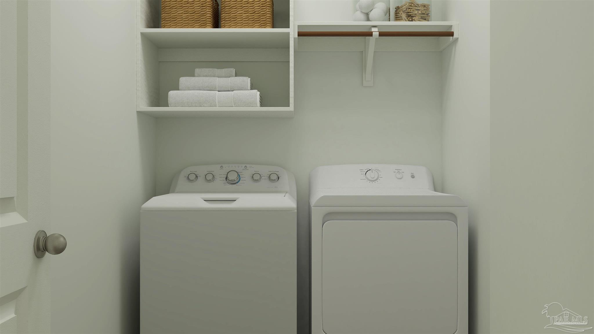 4848 Bald Eagle Road Pace, FL 32571 - Photo 13 of 22 a utility room with dryer and washer