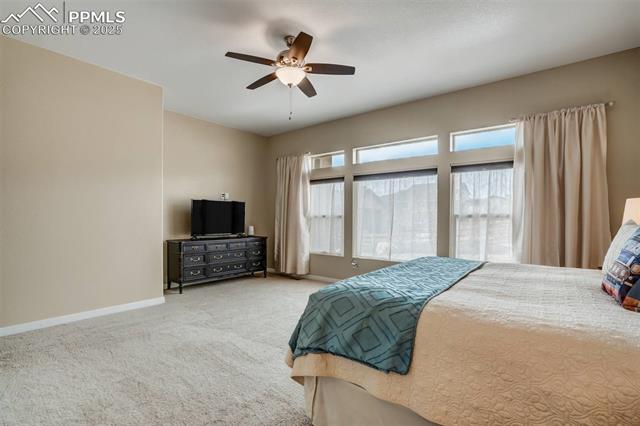 12442 Carmel Ridge Road Colorado Springs, CO 80921 - Photo 19 of 50 Bedroom with ceiling fan and carpet