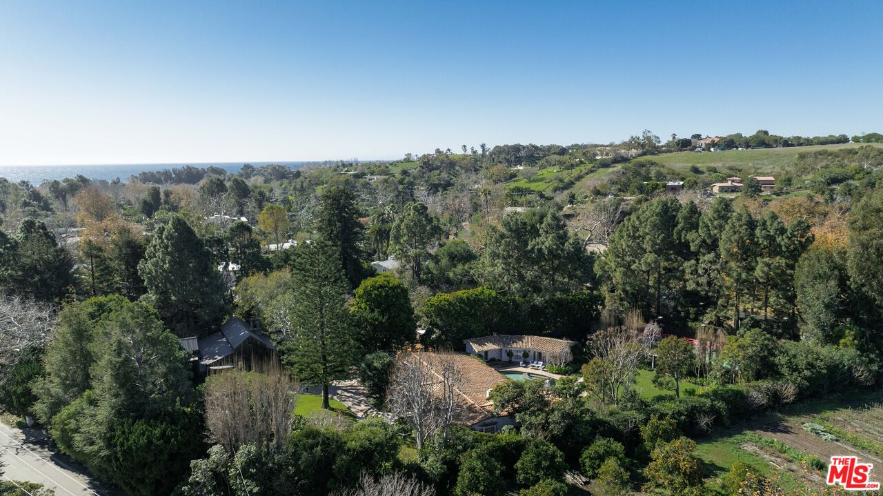 6105 Bonsall Drive Malibu, CA 90265 - Photo 35 of 45 an aerial view of a house with mountain view