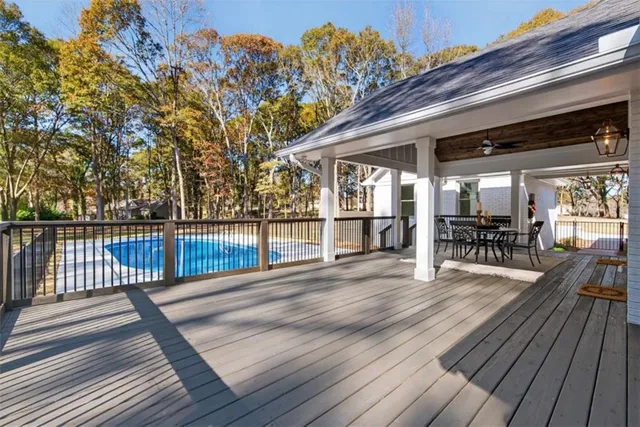 a view of a roof deck