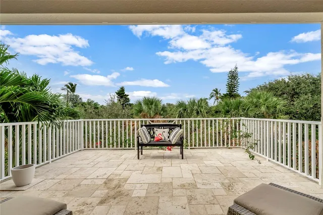 a view of a patio with a couch