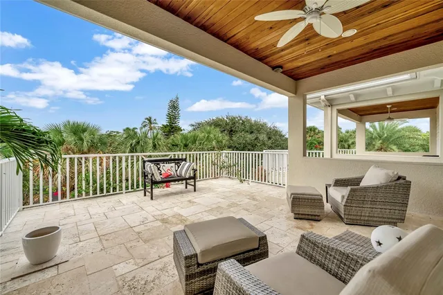a outdoor living space with furniture