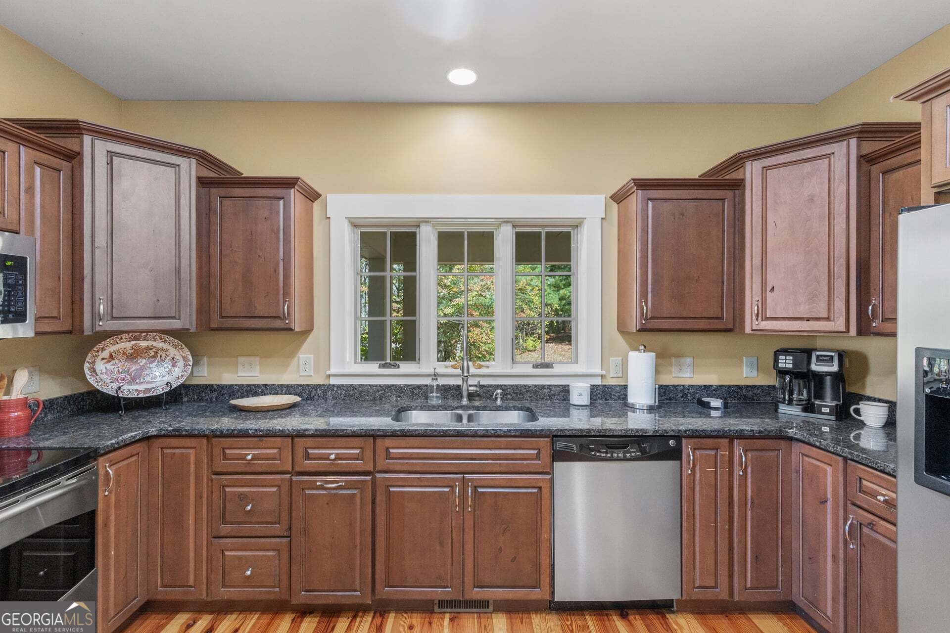 2473 Highland Gap Road Scaly Mountain, NC 28775 - Photo 21 of 93 a kitchen with granite countertop a stove a sink and a granite counter top
