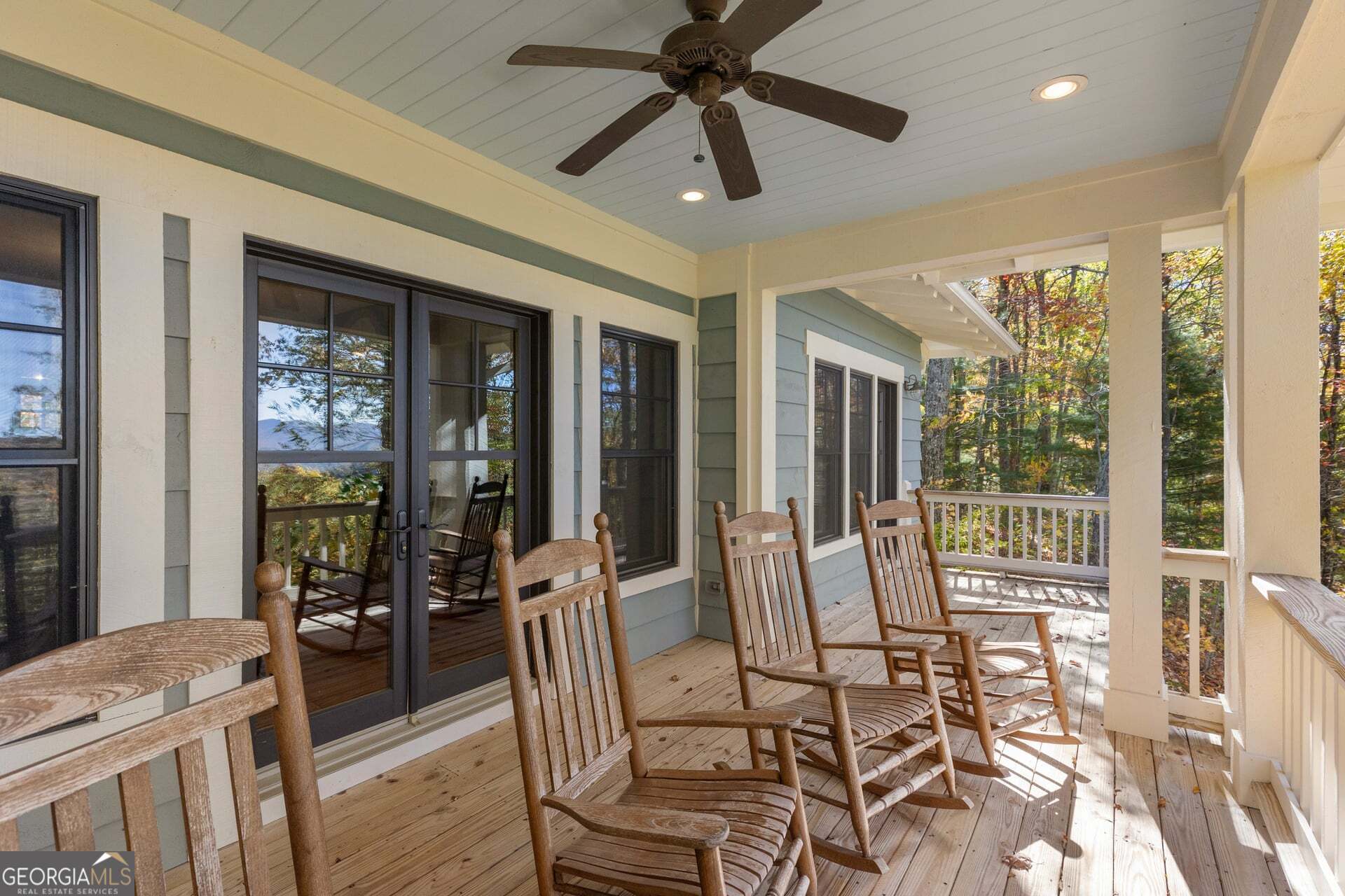 2473 Highland Gap Road Scaly Mountain, NC 28775 - Photo 35 of 93 a view of a dining room with furniture window and outside view