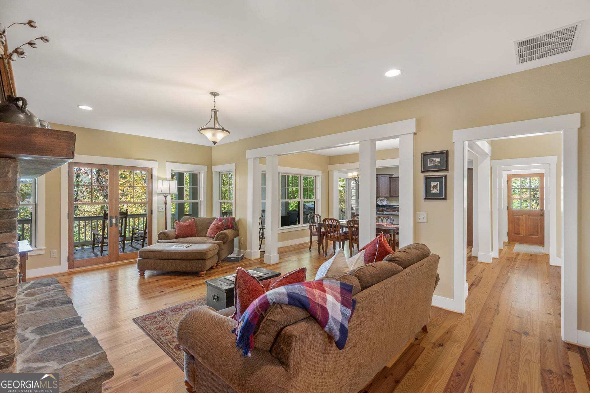2473 Highland Gap Road Scaly Mountain, NC 28775 - Photo 6 of 93 a living room with furniture and wooden floor