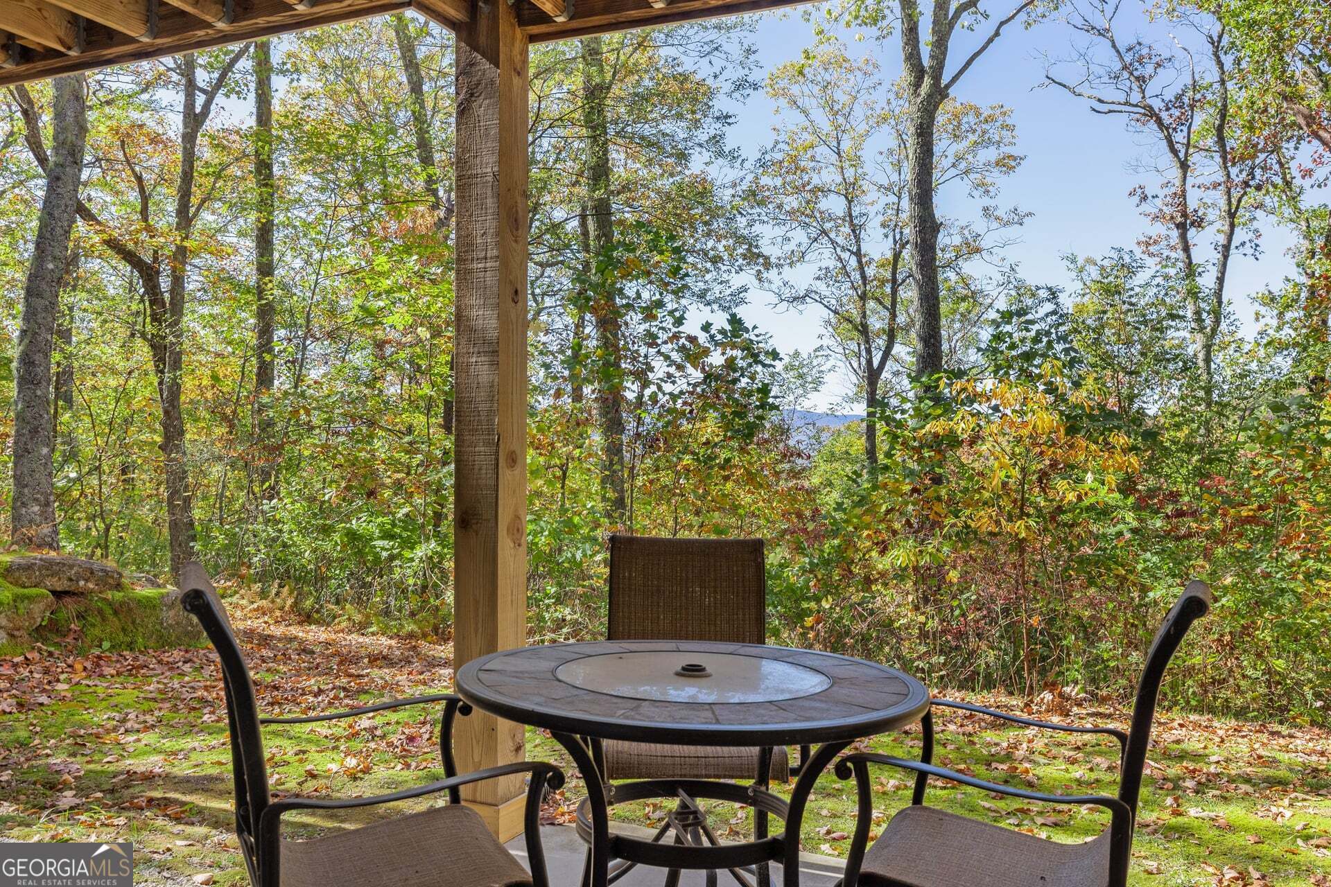 2473 Highland Gap Road Scaly Mountain, NC 28775 - Photo 73 of 93 a view of a outdoor seating area with furniture
