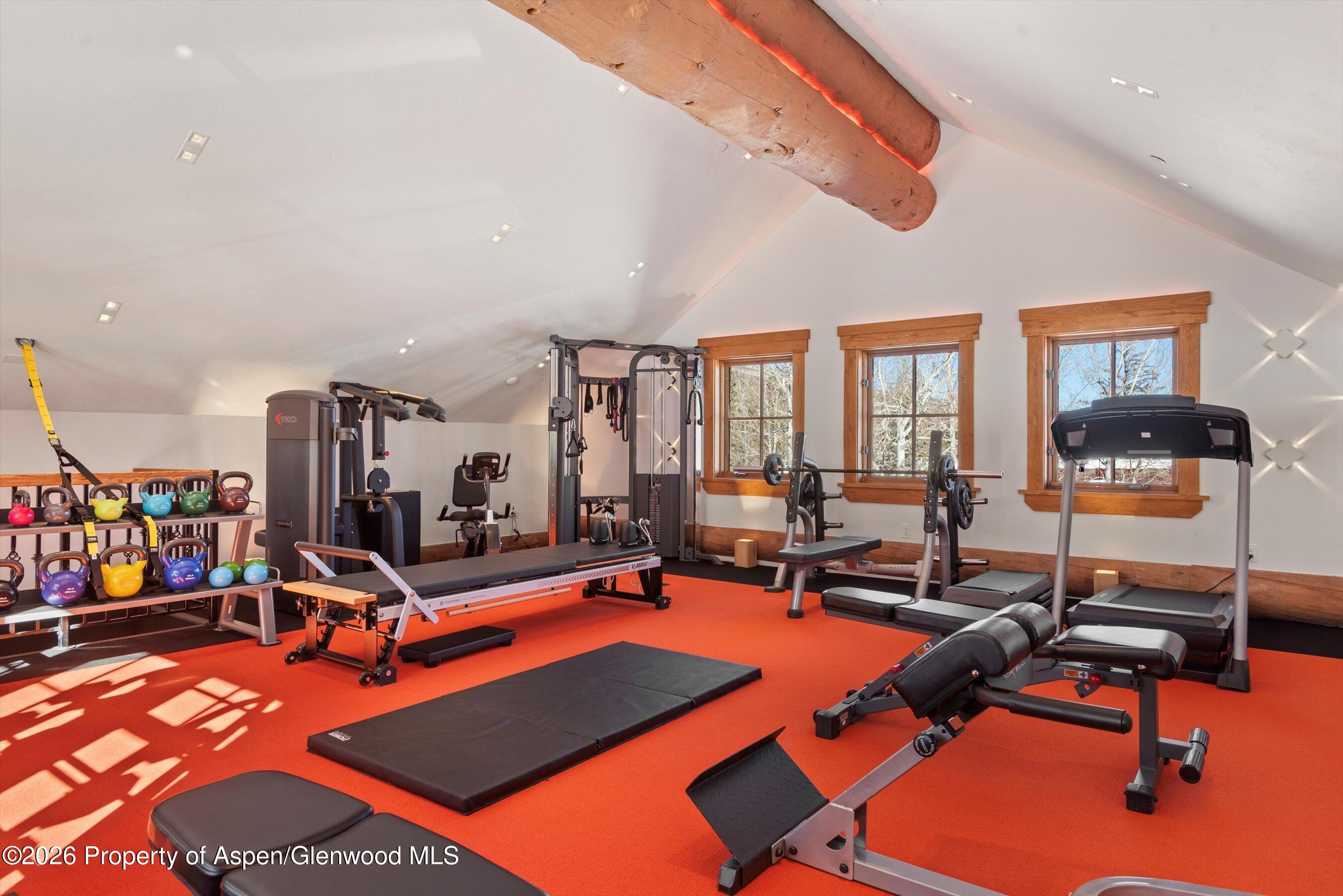 6855 Capitol Creek Road Snowmass, CO 81654 - Photo 45 of 79 a view of a room with gym equipment