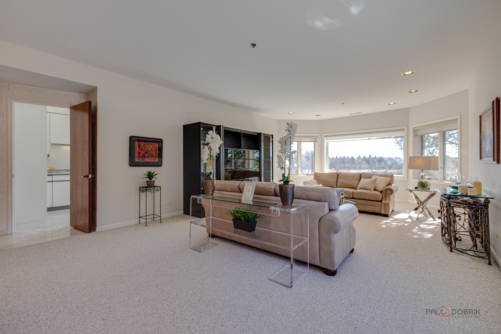 209 Rivershire Lane, Unit 203 Lincolnshire, IL 60069 - Photo 14 of 50 a living room with furniture and a large window