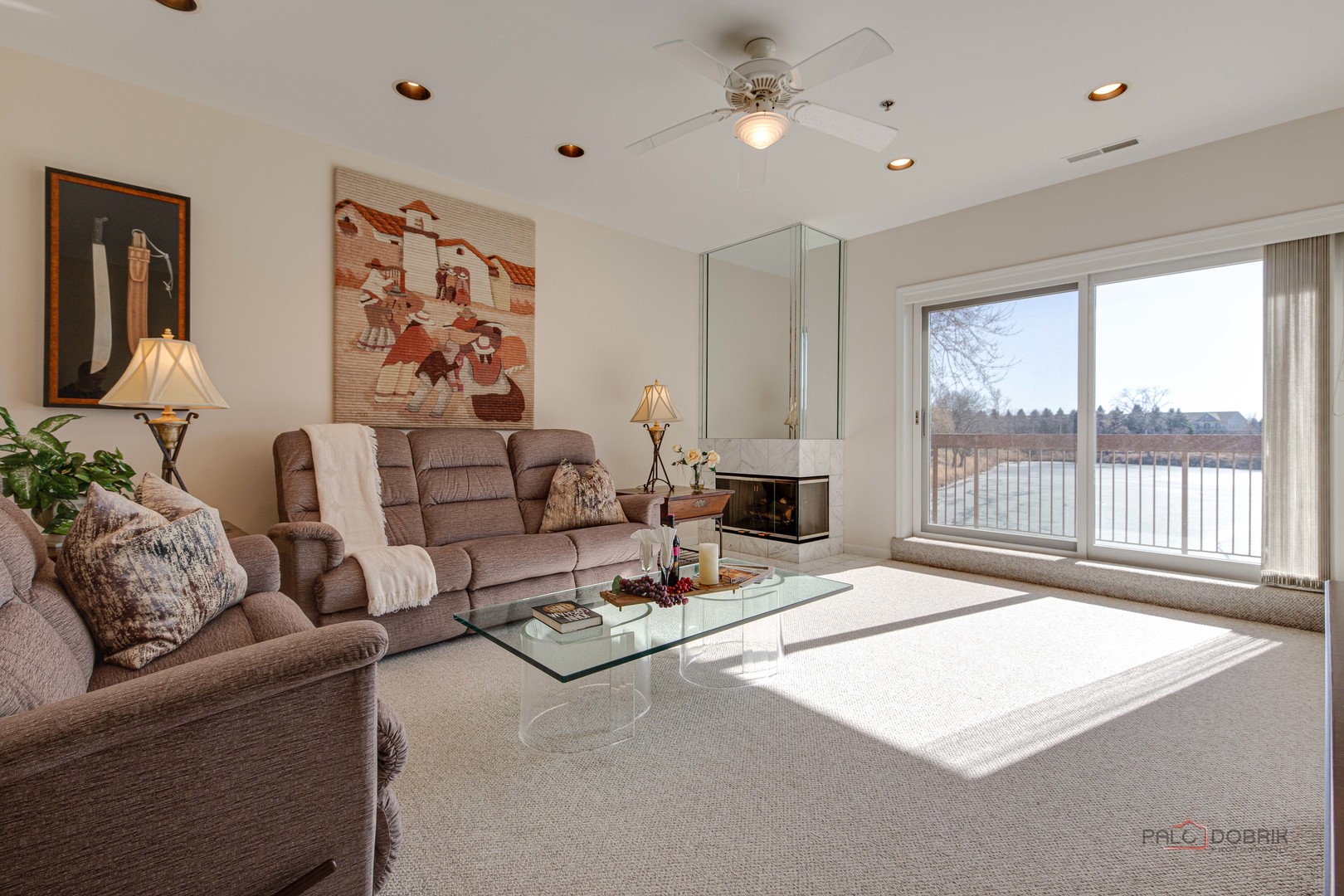 209 Rivershire Lane, Unit 203 Lincolnshire, IL 60069 - Photo 23 of 50 a living room with furniture and a large window