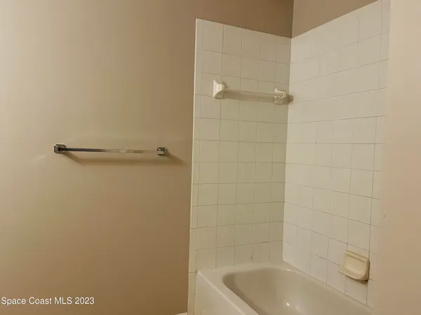 a bathroom with a tub