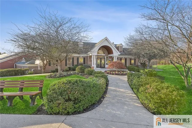 a garden view with a tree