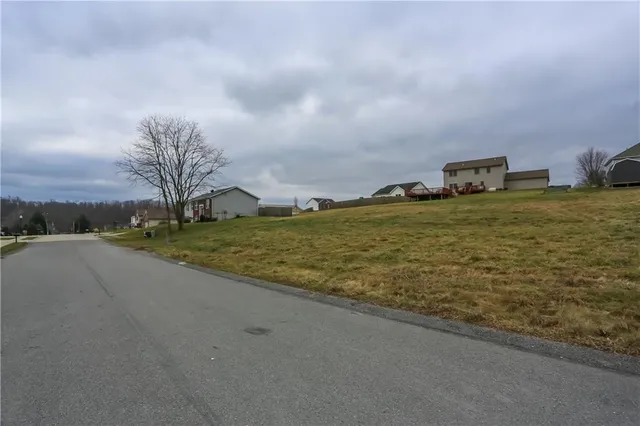 a view of a lake with houses