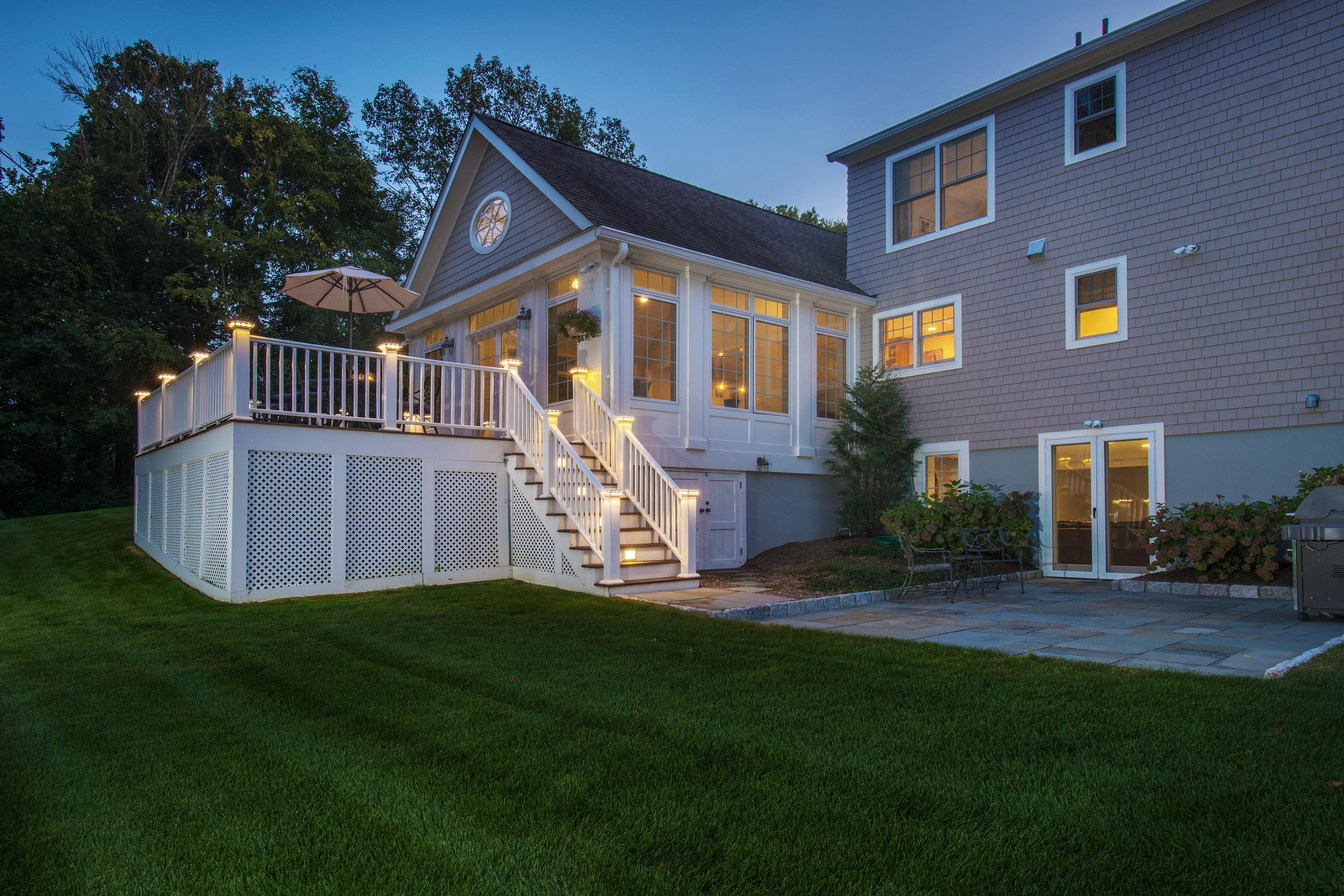 1381 Smith Ridge Road New Canaan, CT 06840 - Photo 31 of 35 a front view of house with yard and green space