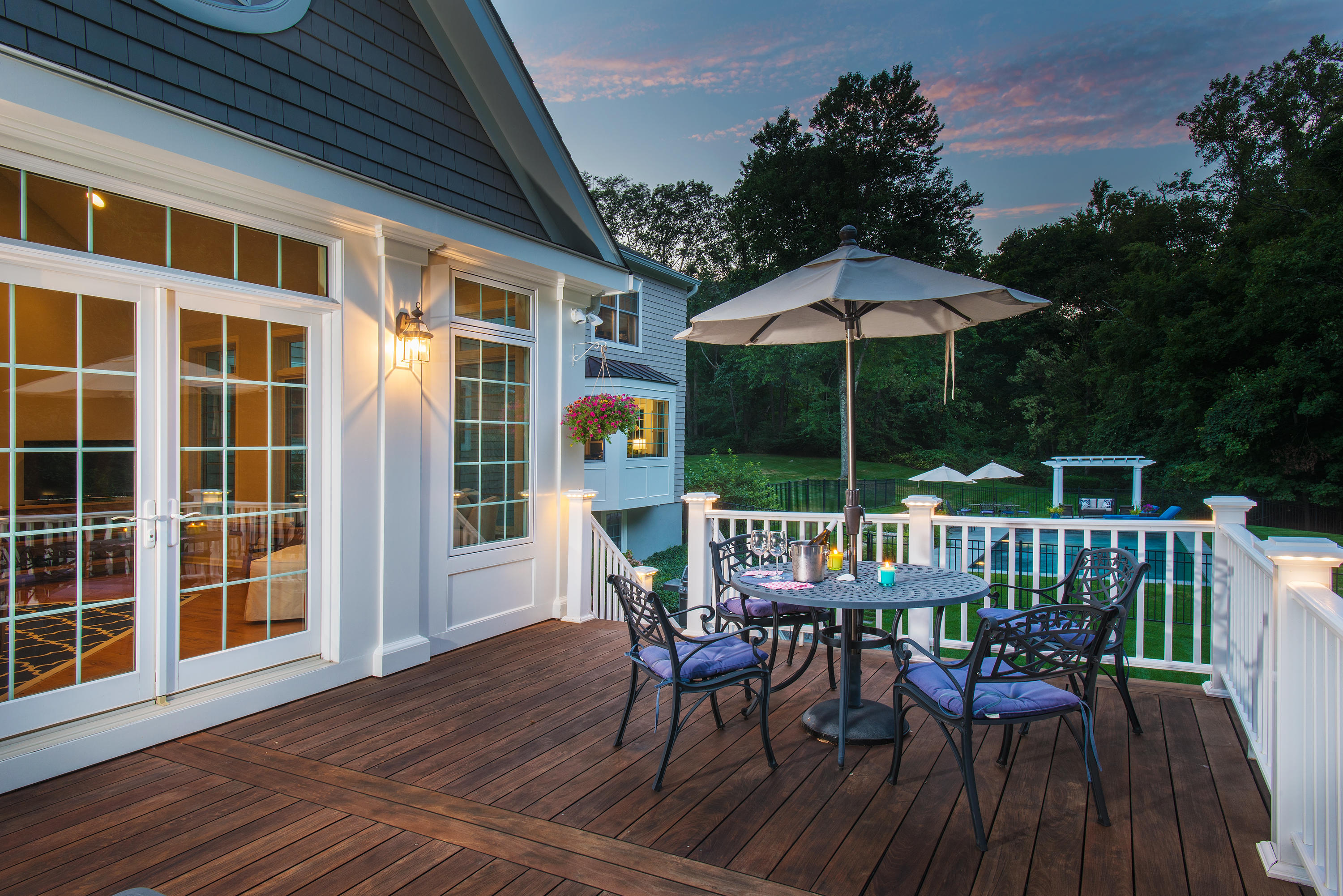 1381 Smith Ridge Road New Canaan, CT 06840 - Photo 32 of 35 a view of a chair and table on the roof deck