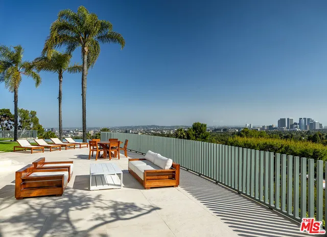 a outdoor view with a sitting space