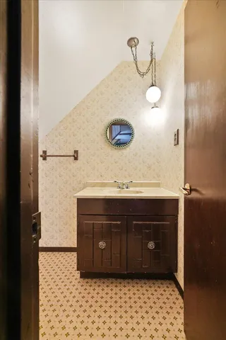 a view of building with large trees