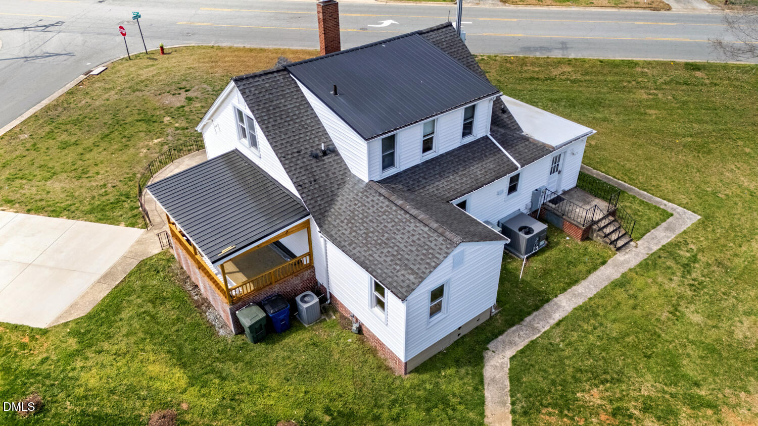 414 South Maple Street Graham, NC 27253 - Photo 38 of 42 a aerial view of a house with pool