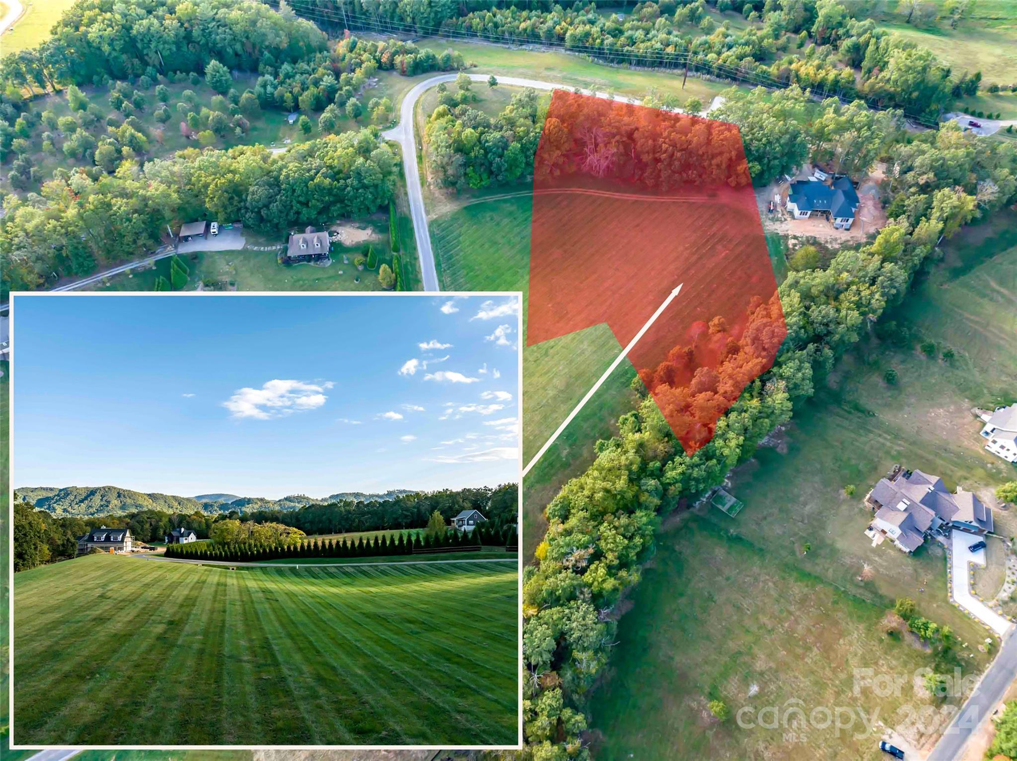 337 Chukar Way, Unit LOT 21 Fletcher, NC 28732 - Photo 2 of 12 an aerial view of a house with a yard lake view and mountain view