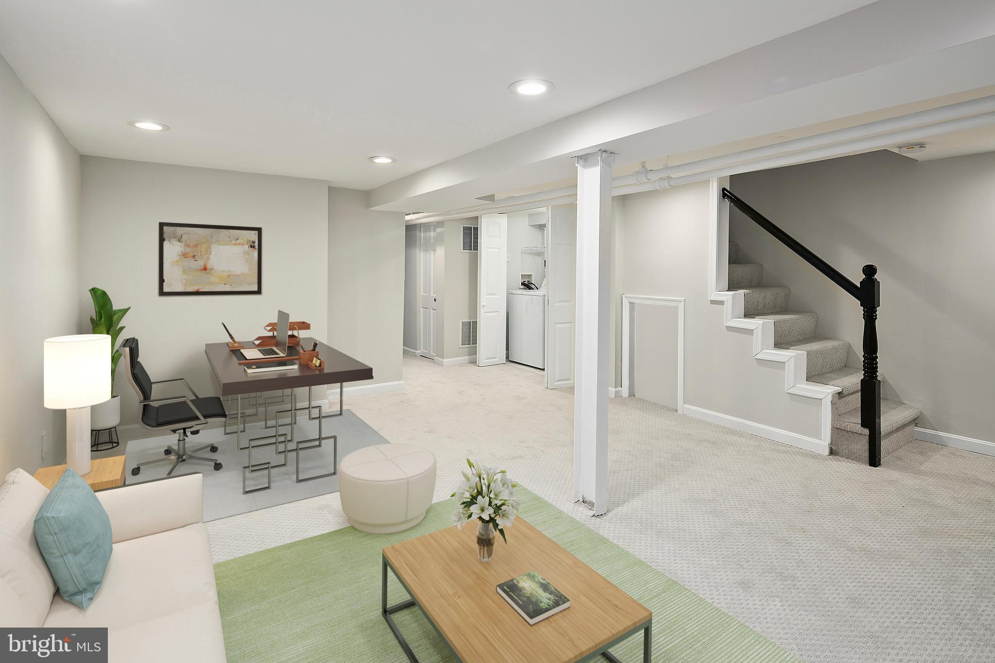 228 17th Street Northeast Washington, DC 20002 - Photo 18 of 31 Lower level living space virtually staged