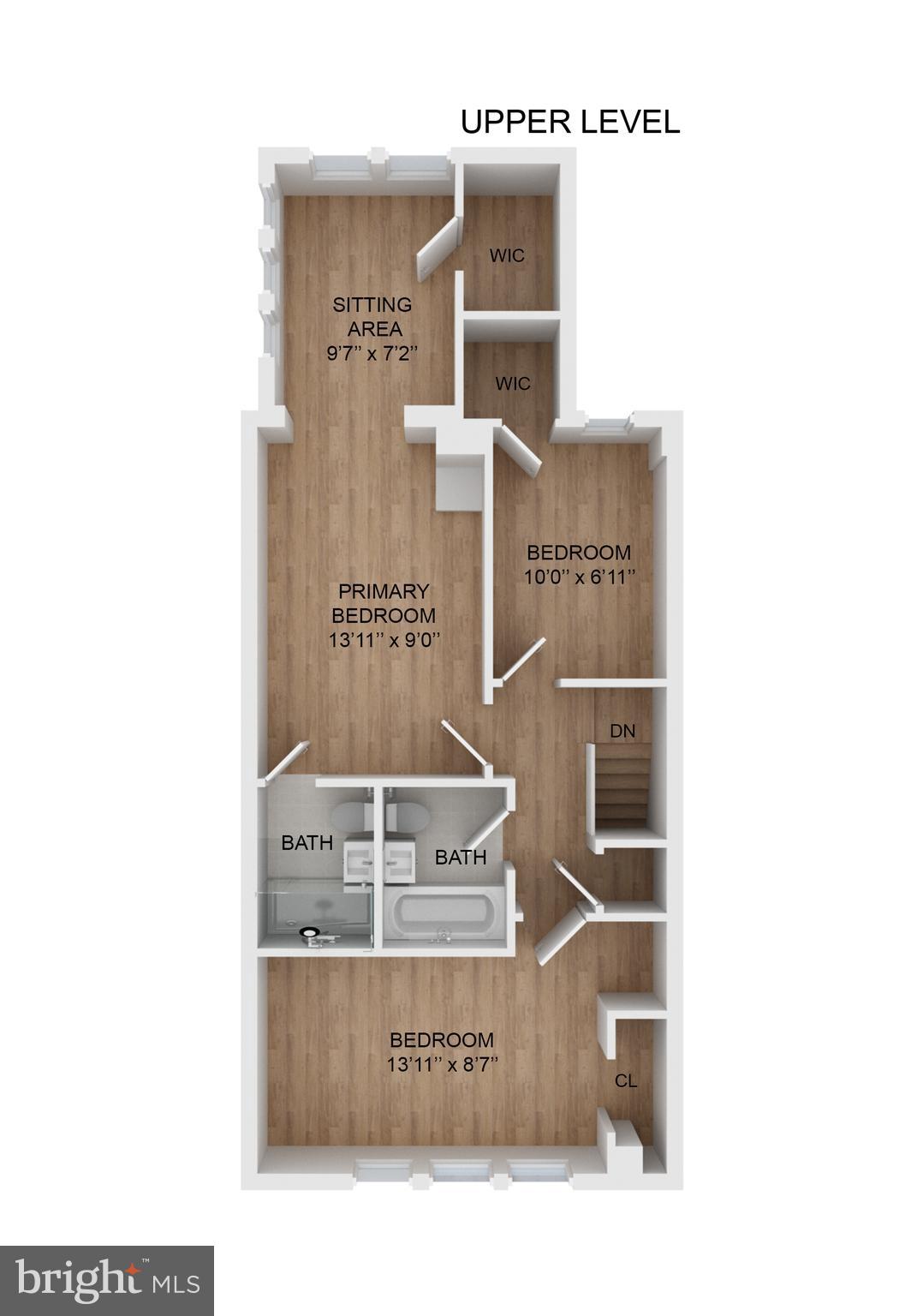 228 17th Street Northeast Washington, DC 20002 - Photo 30 of 31 Upper level floor plan