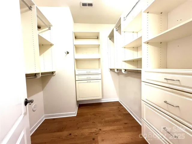 a view of a walk in closet
