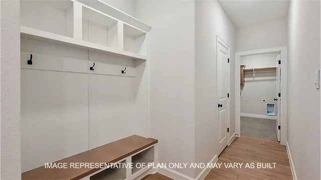 a view of a hallway with closet