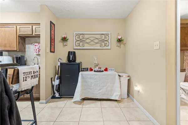 a view of hallway with washer and dryer