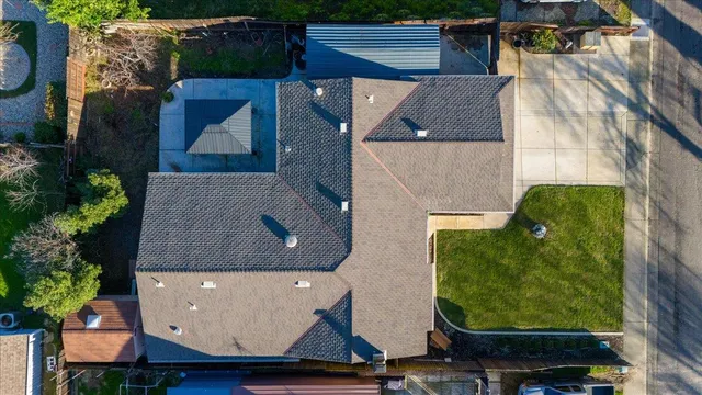 an aerial view of a city