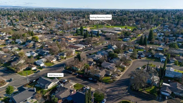 a sign that is sitting in front of a tree