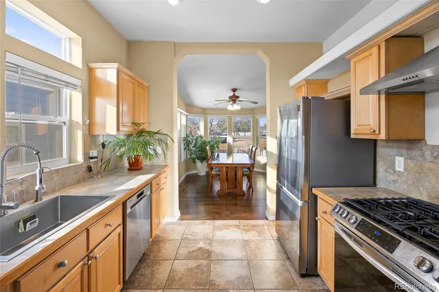 a kitchen with counter top space and a sink