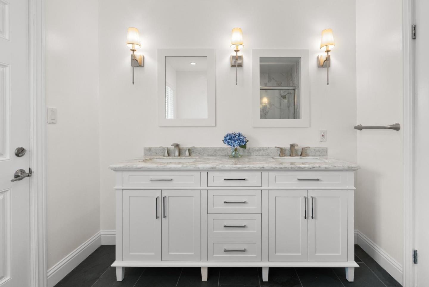 770 Graham Hill Road Santa Cruz, CA 95060 - Photo 54 of 83 a bathroom with a sink vanity and mirror