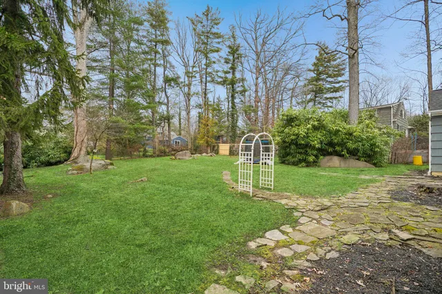a view of a backyard with a garden