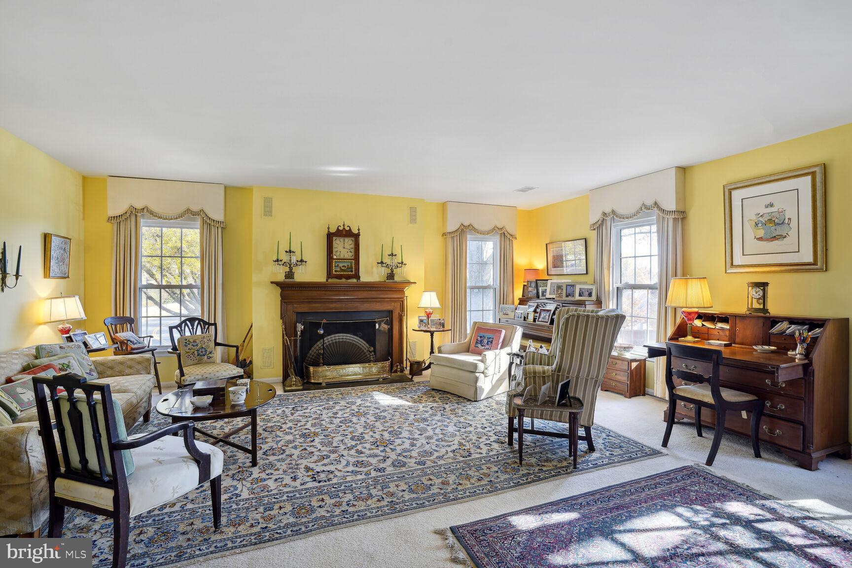 4813 Sangamore Road, Unit 7 Bethesda, MD 20816 - Photo 6 of 21 Abundance of light and gorgeous wood carved mantle