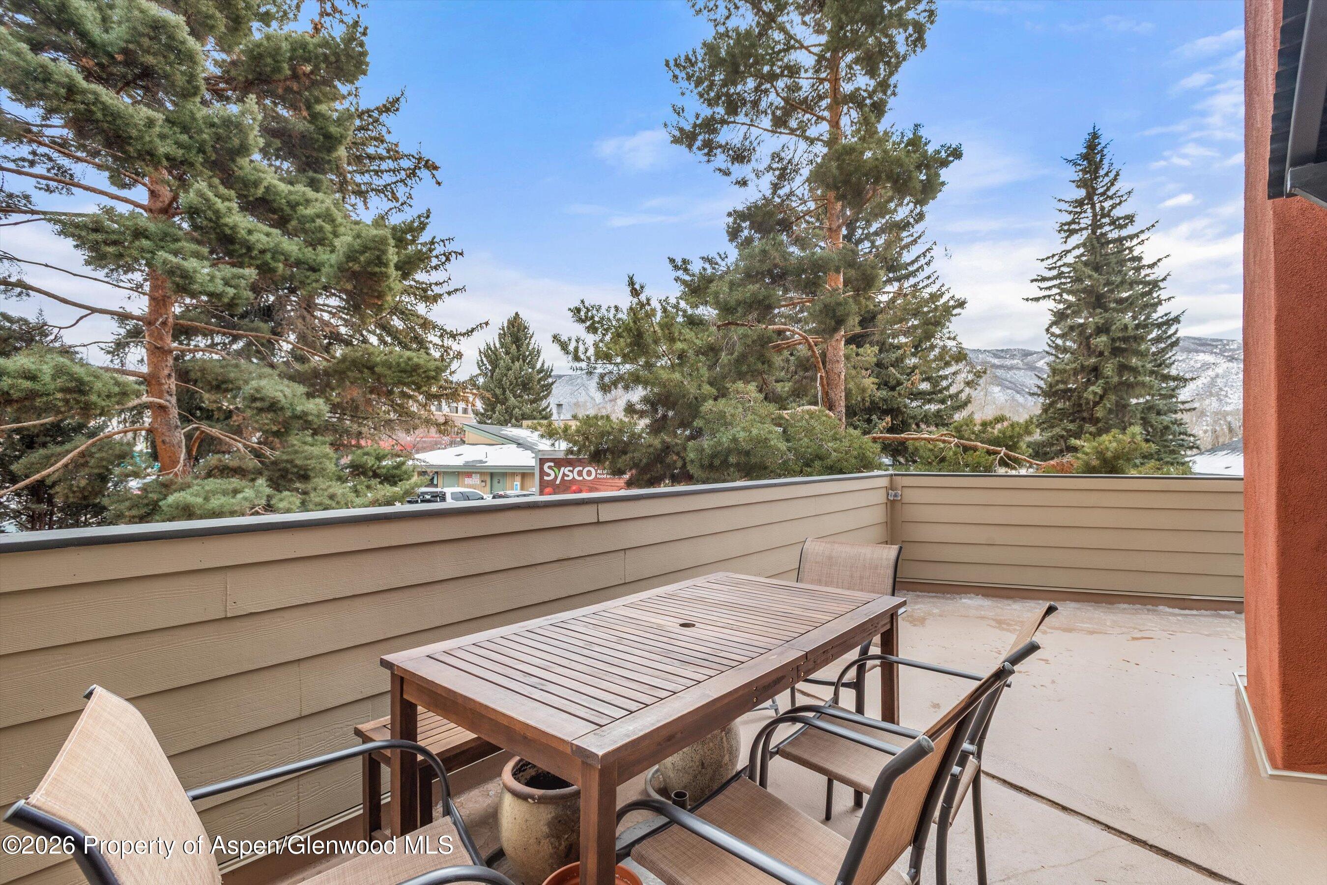 100 Midland Avenue, Unit 104 Basalt, CO 81621 - Photo 15 of 18 DECK OUTSIDE LIVING ROOM