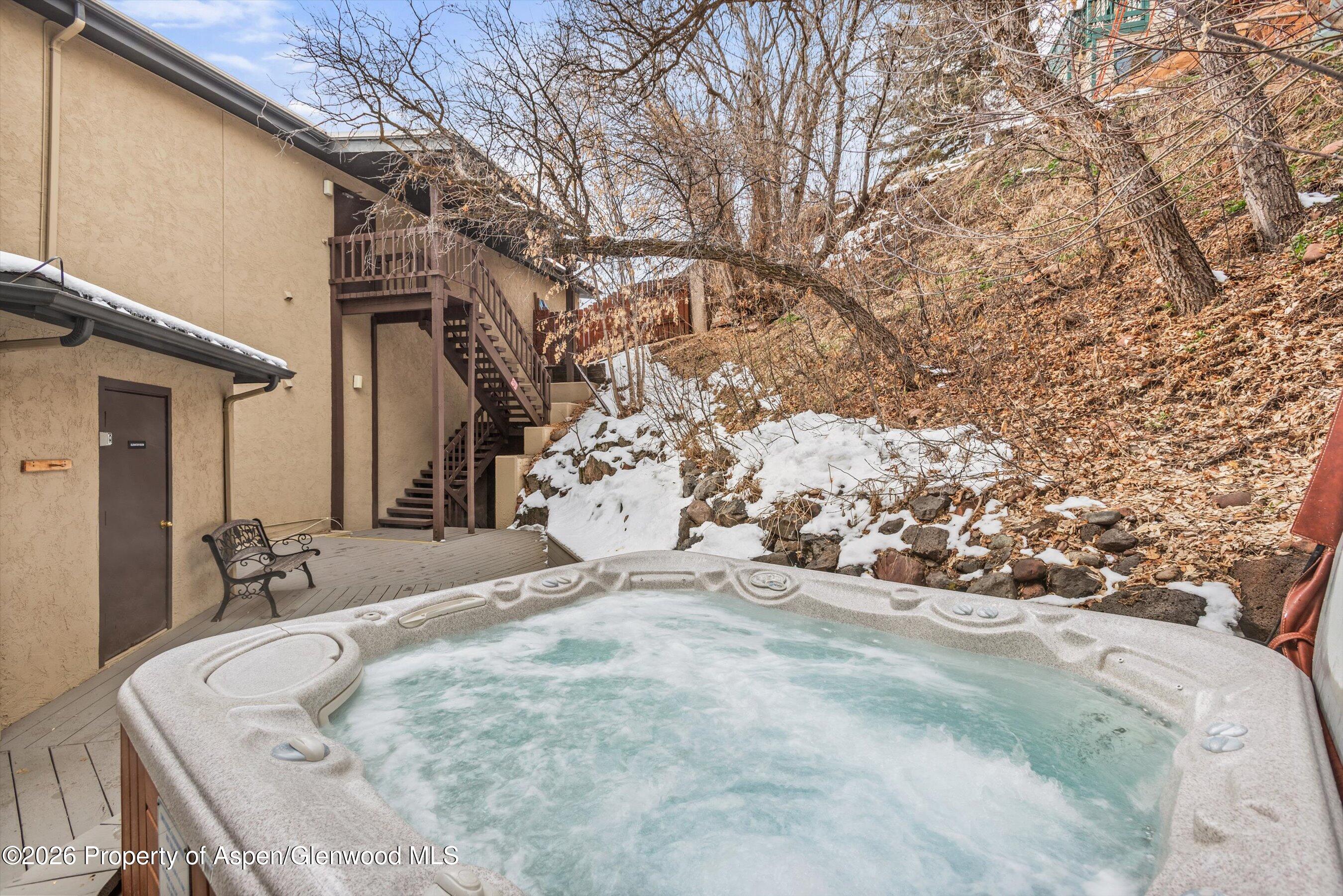 100 Midland Avenue, Unit 104 Basalt, CO 81621 - Photo 17 of 18 BACK YARD HOT TUB