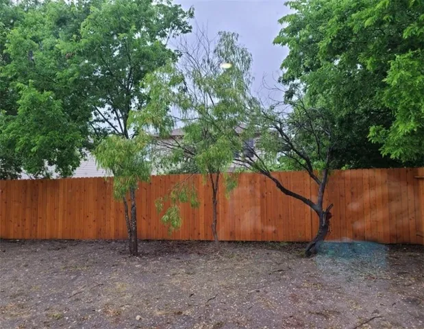 a backyard of a house