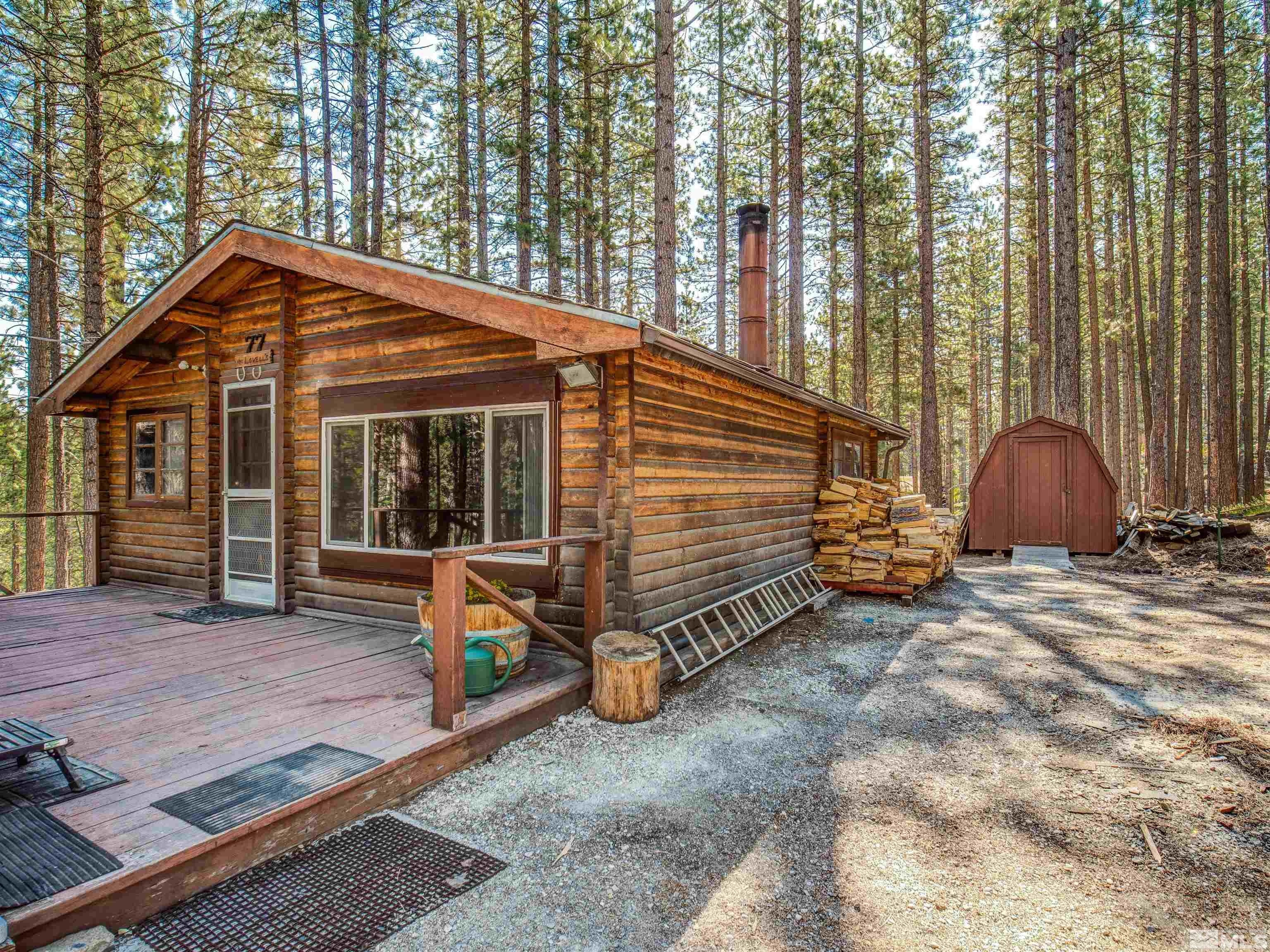 77 Ox Bow Markleeville, CA 96120 - Photo 4 of 33 a view of backyard with deck and seating area