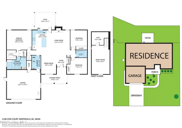 $329,900 | 2108 Cove Court, Winterville, NC 28590