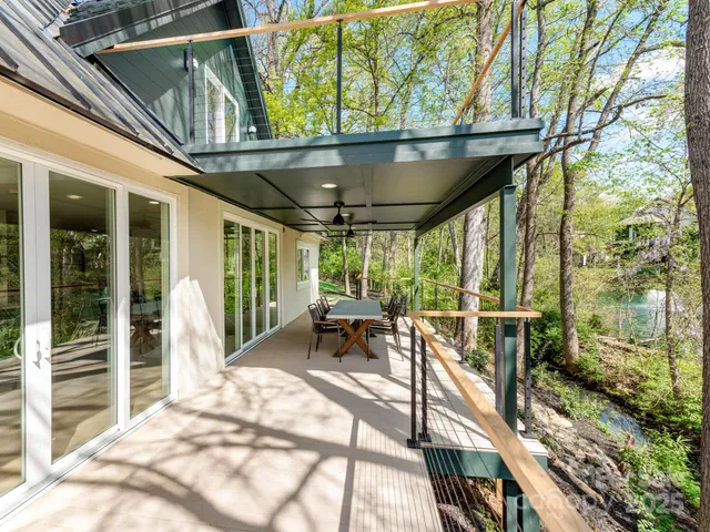 a house view with a seating space