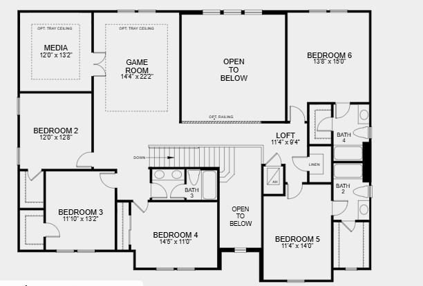 86651 Swift Launch Path Yulee, FL 32097 - Photo 25 of 25 Second Floor Plan - Additional Highlights Include: gourmet kitchen, extended covered lanai, 3-car tandem garage, soaking tub with a separate shower in the primary bath, 8' interior doors, soft close drawers in the kitchen, and natural gas cooktop