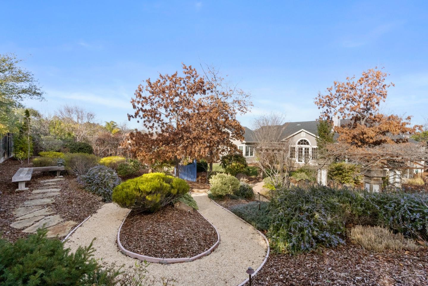 21190 Canyon Oak Way Cupertino, CA 95014 - Photo 57 of 72 a view of a house with a yard and sitting area