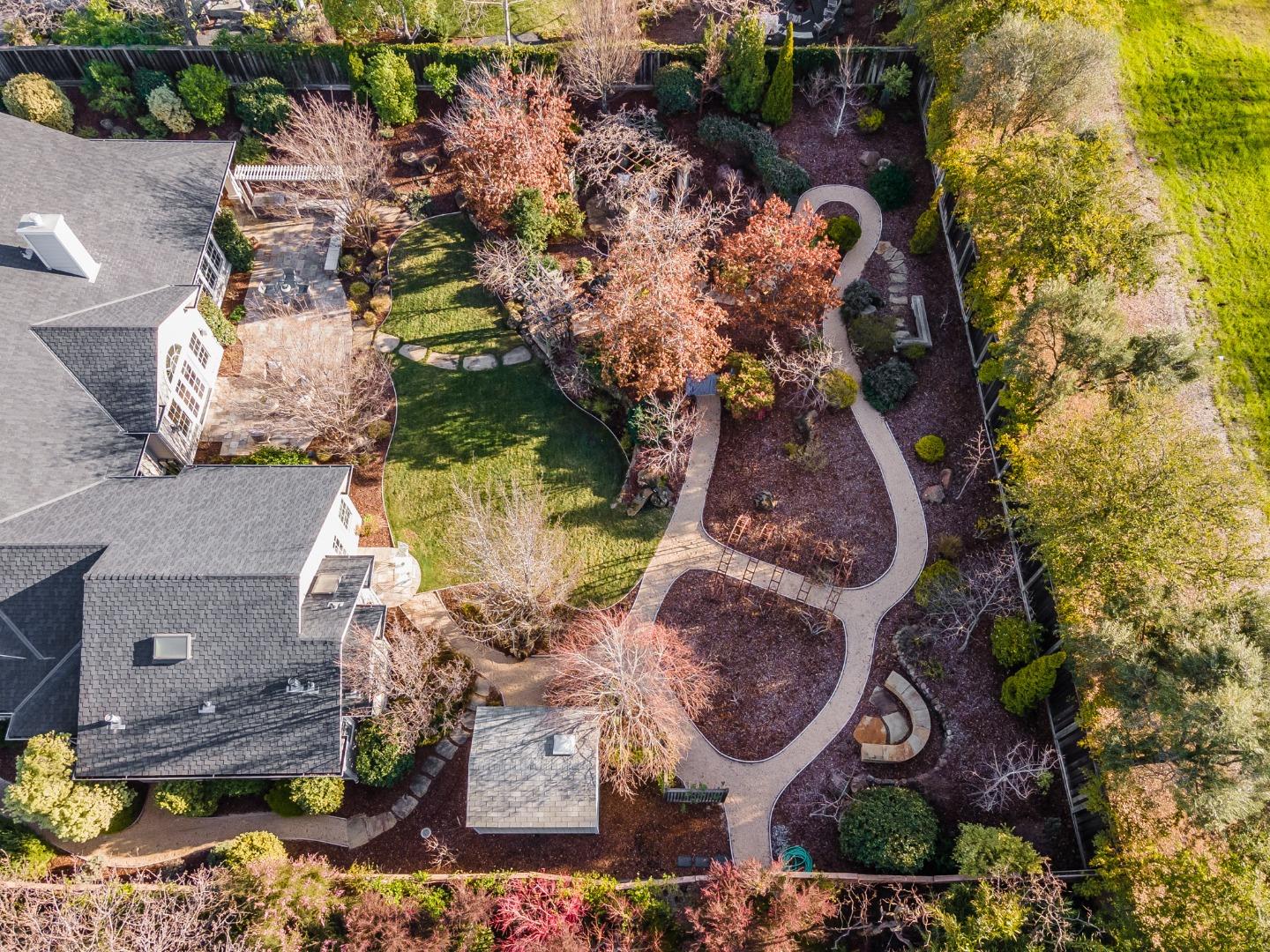 21190 Canyon Oak Way Cupertino, CA 95014 - Photo 69 of 72 an aerial view of residential house with outdoor space