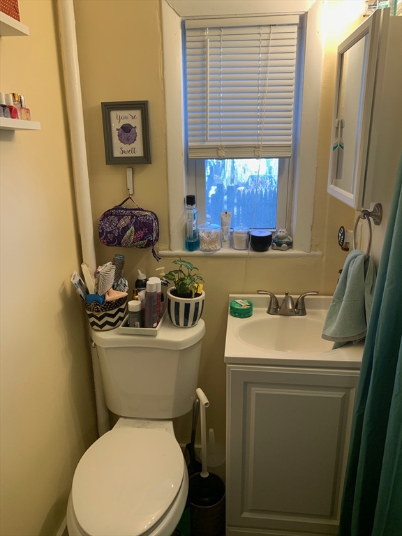 5 Blake Street, Unit 1 Cambridge, MA 02140 - Photo 27 of 41 a bathroom with a toilet sink and mirror