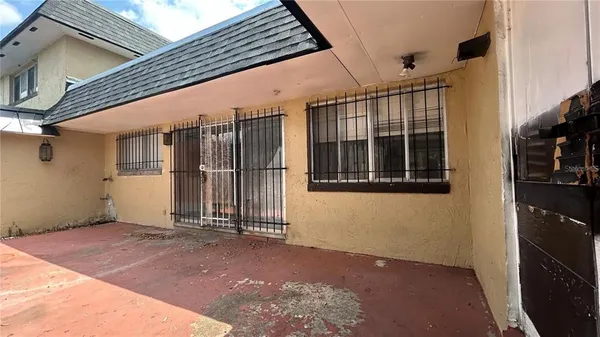 a view of a house with a door
